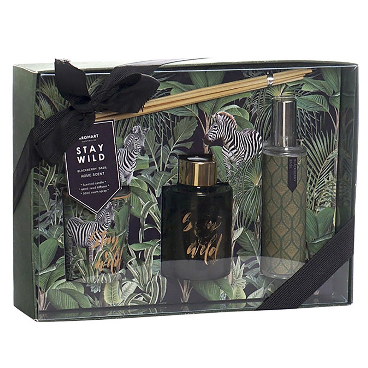 Aroma diffuser Set 3, Bottle Glass, 60 ml/30 ml, Cologne, air freshener and candle Aromatic. Ideal gift 24,5X6X17 cm