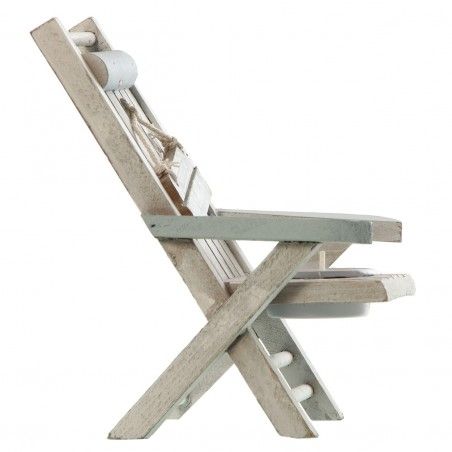 Candelieri Sedia da Spiaggia in Legno, porta candele Originali, 13,5x11x16cm - Casa e altro ancora