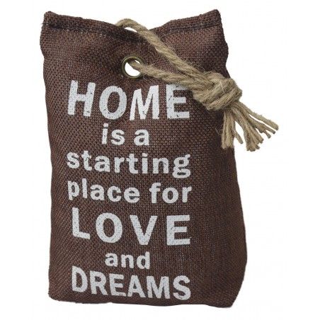 Sujetapuertas Décoratifs du Textile, de l'Expression, la Motivation de 1,3 kg, le Sac en Forme de couleur Chocolat, de Sisal,