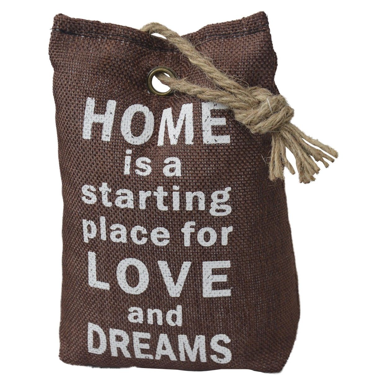 Sujetapuertas Décoratifs du Textile, de l'Expression, la Motivation de 1,3 kg, le Sac en Forme de couleur Chocolat, de Sisal,