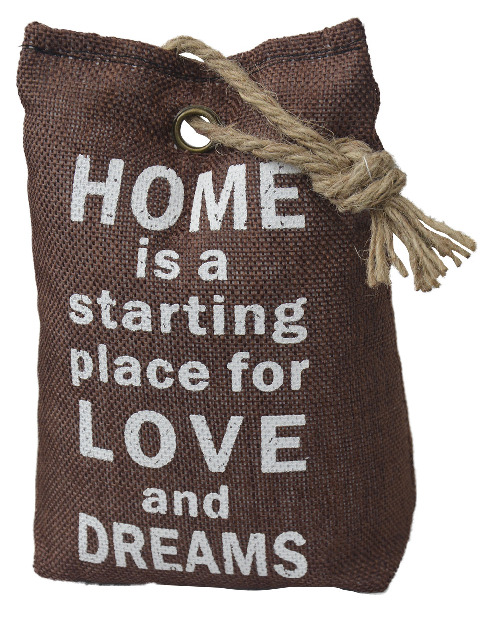 Sujetapuertas Décoratifs du Textile, de l'Expression, la Motivation de 1,3 kg, le Sac en Forme de couleur Chocolat, de Sisal,