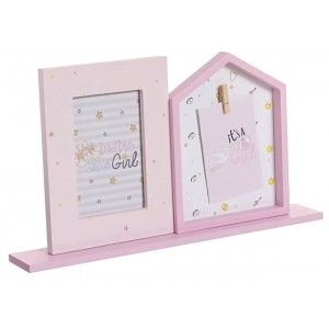 Photo titulaire de Plusieurs Mon Bébé, Table, support de photos de Bois d'Origine, les 2 Photos pour Bébé 40X22X6 cm - Maison