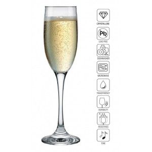 Verre de mousseux vin 19Cl, Verre Trempé, 6 Vous la Vaisselle Élégante et Moderne, lot de 6.
