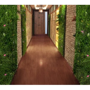 Giardino verticale parete Artificiale, Erba, Fiori e Farfalle, Decorazione di Interni ed Esterni, 40 x 60 cm - Casa e altro