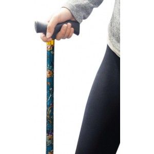 Canne Pliante Réglable en Aluminium anti-Dérapant, Léger et Durable . Design Floral 83/93 cm 300gr