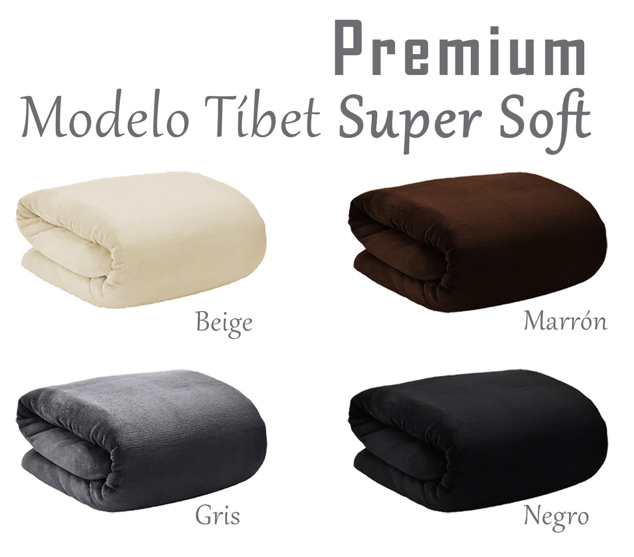 Manta polar para sofá, Super Soft. Modelo Tíbet 190 X 130 cm. de colores - Hogar y más