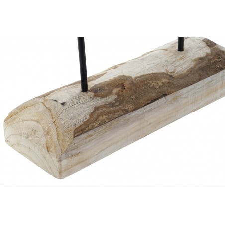 Decorazione di Legno di Paulownia, in Metallo, in stile Moderno e con la forma di tronco 54X11X53,2 - Casa e altro ancora