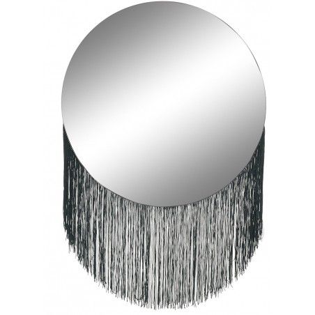 Circular mirror with Fringes Wall, Mirror Wall Decorative for Bedroom. Decoration Modern Home 40x58 cm