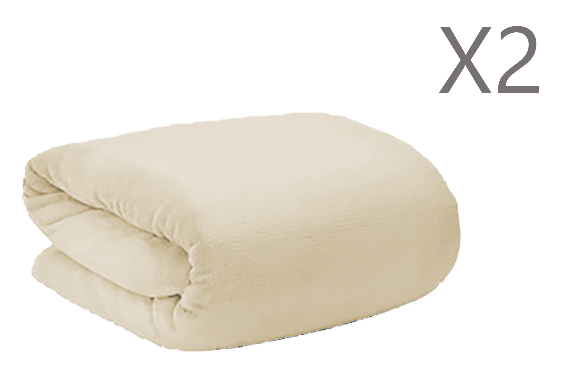 Couverture polaire Beige pour le Canapé ou le Lit en 100% polyester, Set de 2, plus de Texture Douce une 190x130 cm