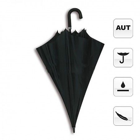 Umbrella Long Black Man. Umbrella Original Automatic. Extra resistant, Windproof and Lightweight ø130cm