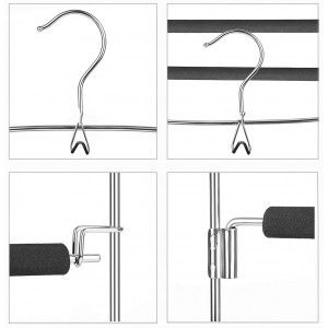Hangers for Pants Metal Set of 2, Perches Multiple non-Slip and padded. Hanger Multiple Metal Pack 2