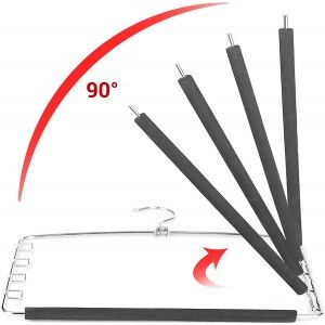 Cintre pour Pantalon de Métal de 2 Perchoirs de Multiples non-Dérapant et rembourré. Cintre De Plusieurs Métaux Pack 2