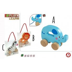 Faites glisser les Animaux, en Bois, Jouets pour enfants, pour Bébés. Jeu de Glisser-155 x 60 x 175 mm