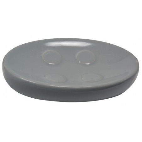 Juego/Set de Baño 3 Piezas en Cerámica, Color Gris. Diseño Moderno y Elegante. Vaso, Dispensador y Bandeja de baño -Hogarymas