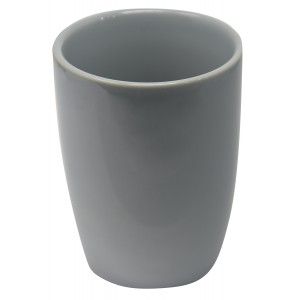 Juego/Set de Baño 3 Piezas en Cerámica, Color Gris. Diseño Moderno y Elegante. Vaso, Dispensador y Bandeja de baño -Hogarymas