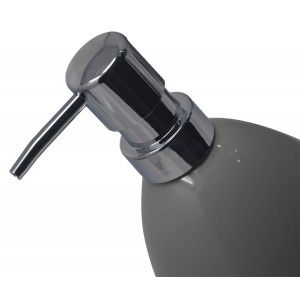 Set/Vasca, Set di 3 Pezzi in Ceramica, di Colore Grigio. Design moderno ed Elegante. Bicchiere, Dispenser e il Cassetto del