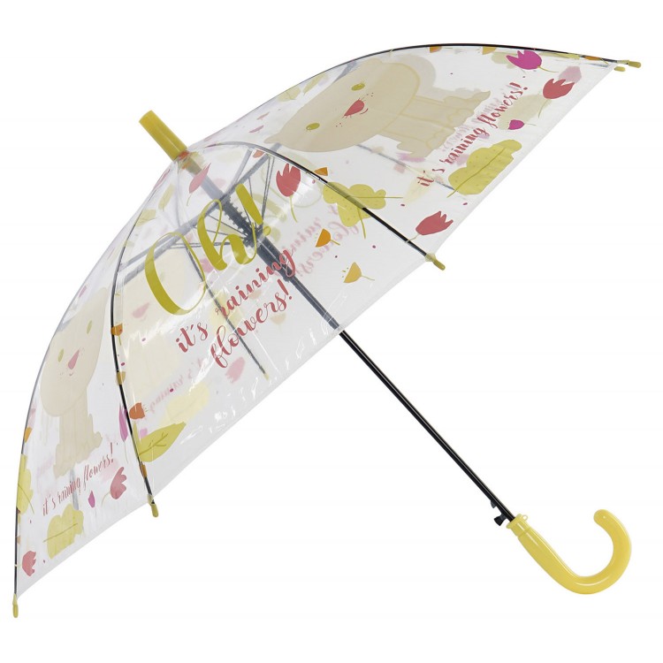 Parapluie Long pour les Enfants, Parapluie, Original, Transparent, imprimé Animal,Ours, Design original. ø66cm -Maison et plus