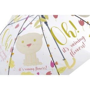 Umbrella Long-Children's, Umbrella, Original, Transparent, Animal Print,Bear, original Design. ø66cm -Home and more