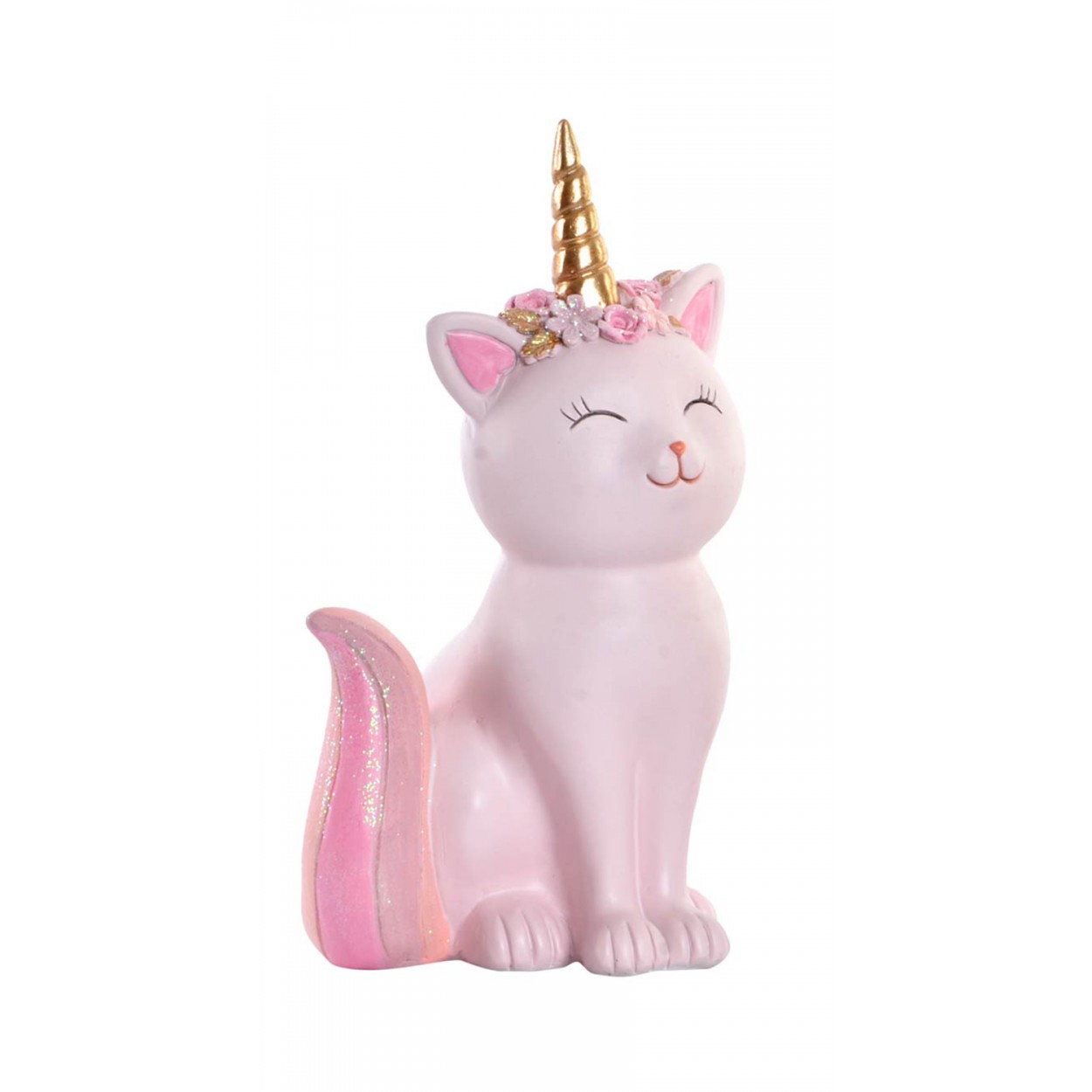 Figura de Resina De Gaticornio, Gaticornio con Acabado Brillante, Figura Gaticornio 10,5x10,5x18,5cm