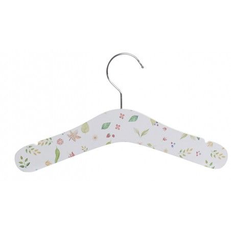 Percha de Madera con Muescas, Perchas Multifuncionales de Hombros. Diseño Floral/Infanti  0,1 GR