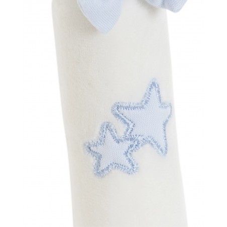 Plush Elongated Bunny with Stars, Ideal for Children and Babies, Animal Design, Plush Infant 8x7x25cm - Home and More