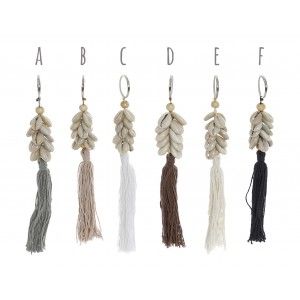 Keychain Ethnic Shells and Cotton, key Chains, Original 3X18 cm