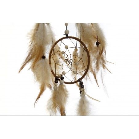 Dream catcher: a Parete di Grandi dimensioni con le Piume, colori Neutri. Design etnico con stile Bohemien Naturale 30X85 cm