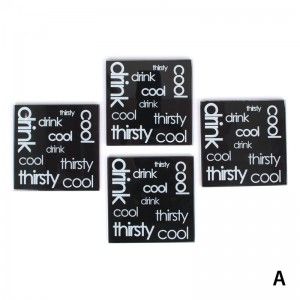 Posavasos de cristal con palabras