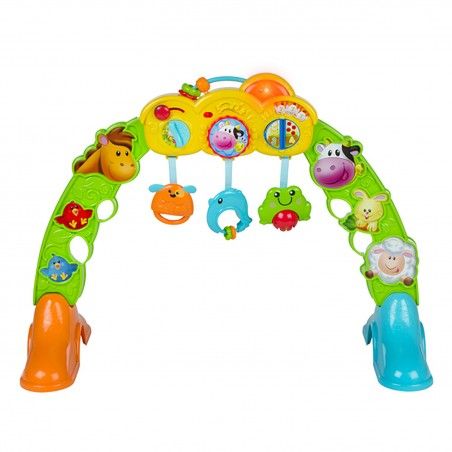 Gimnasio para Bebés con Animalitos 3 en 1, Juguete Infantil con Luces y Melodias 43,5x9,5x35,5 cm