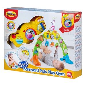 Gym for Babies with stuffed Animals 3-in-1 Children's Toy with Lights and Melodies 43,5x9,5x35,5 cm