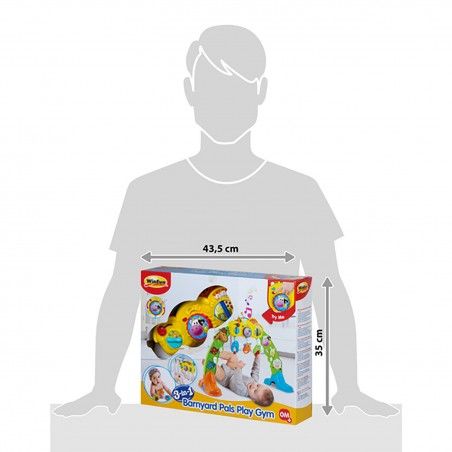 Gimnasio para Bebés con Animalitos 3 en 1, Juguete Infantil con Luces y Melodias 43,5x9,5x35,5 cm