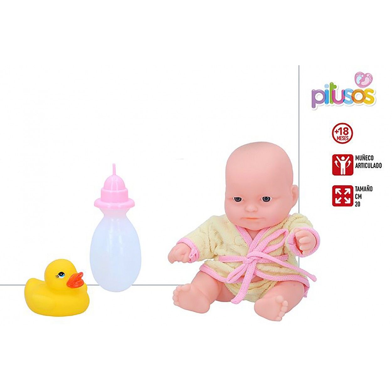 Baby doll Giocattoli per bambini, Giocattoli per Bambini con Accessori Originali, 16,5x11.7x16,5 cm
