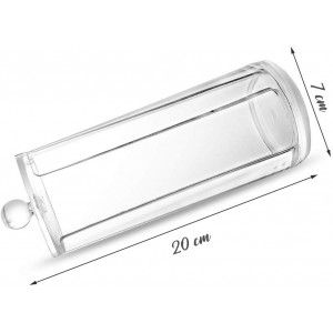 Dispenser di Cotone Acrilico Trasparente Accessori per il Bagno Originale 20x7 cm