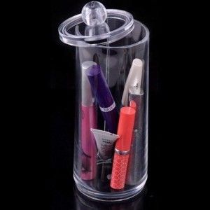 Dispenser di Cotone Acrilico Trasparente Accessori per il Bagno Originale 20x7 cm