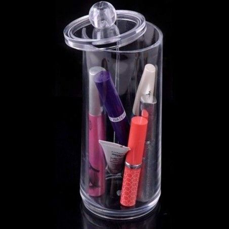 Distributeur de Coton-Acrylique Transparent, Accessoires de salle de Bains d'Origine 20x7 cm
