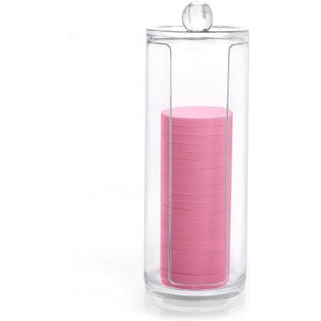 Distributeur de Coton-Acrylique Transparent, Accessoires de salle de Bains d'Origine 20x7 cm