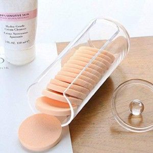 Dispenser di Cotone Acrilico Trasparente Accessori per il Bagno Originale 20x7 cm