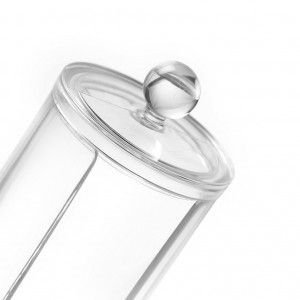 Dispenser di Cotone Acrilico Trasparente Accessori per il Bagno Originale 20x7 cm