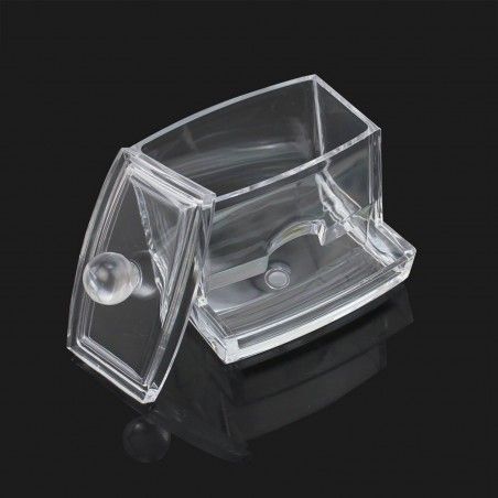 Dispenser Swabs Transparent Acrylic Bathroom Accessories Original 9,3x8x9,9 cm