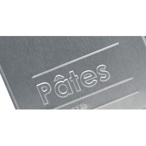 Pasta box, Metal, Modern, Pasta Box Black and Silver with Designs of Macaroni Embossed, 18,5x10,5x10,5cm Home and More