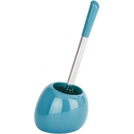 Escobillero Baño Turquesa de Cerámica, Diseño Moderno y Original. Escobilleros WC para Baño 15X40 cm