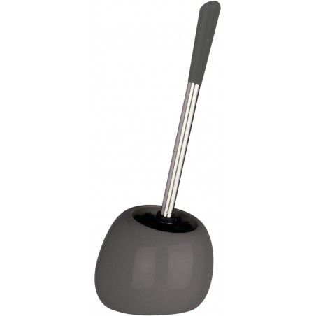 Escobillero salle de Bain Gris, Céramique, Design Moderne et Original. Escobilleros WC salle de Bains 15X40 cm