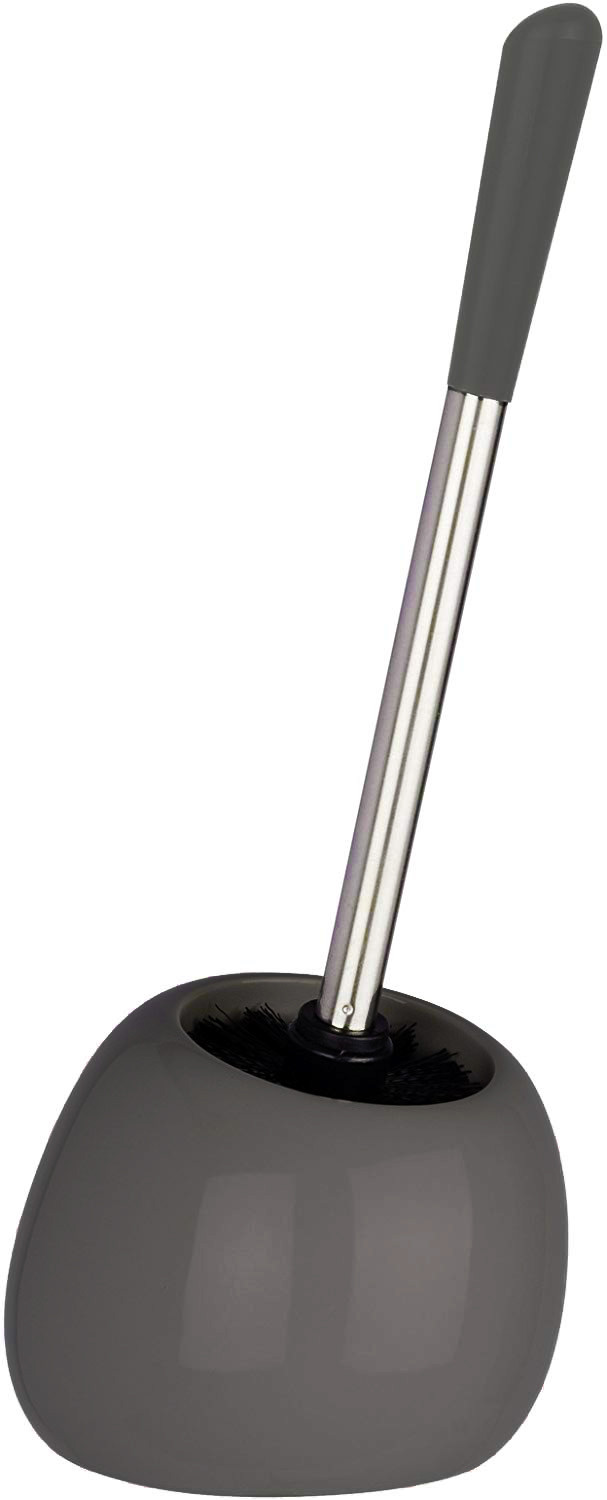 Escobillero Baño Gris de Cerámica, Diseño Moderno y Original. Escobilleros WC para Baño 15X40 cm
