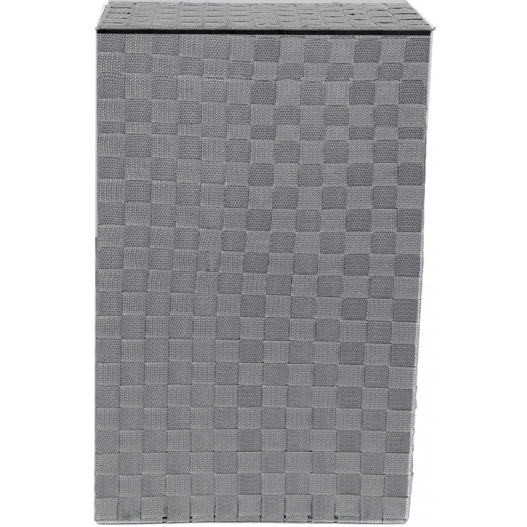 Panier de linge Sale, avec Couvercle, Panier de toile Grise pour ranger vos Vêtements 52,5x33,5 cm
