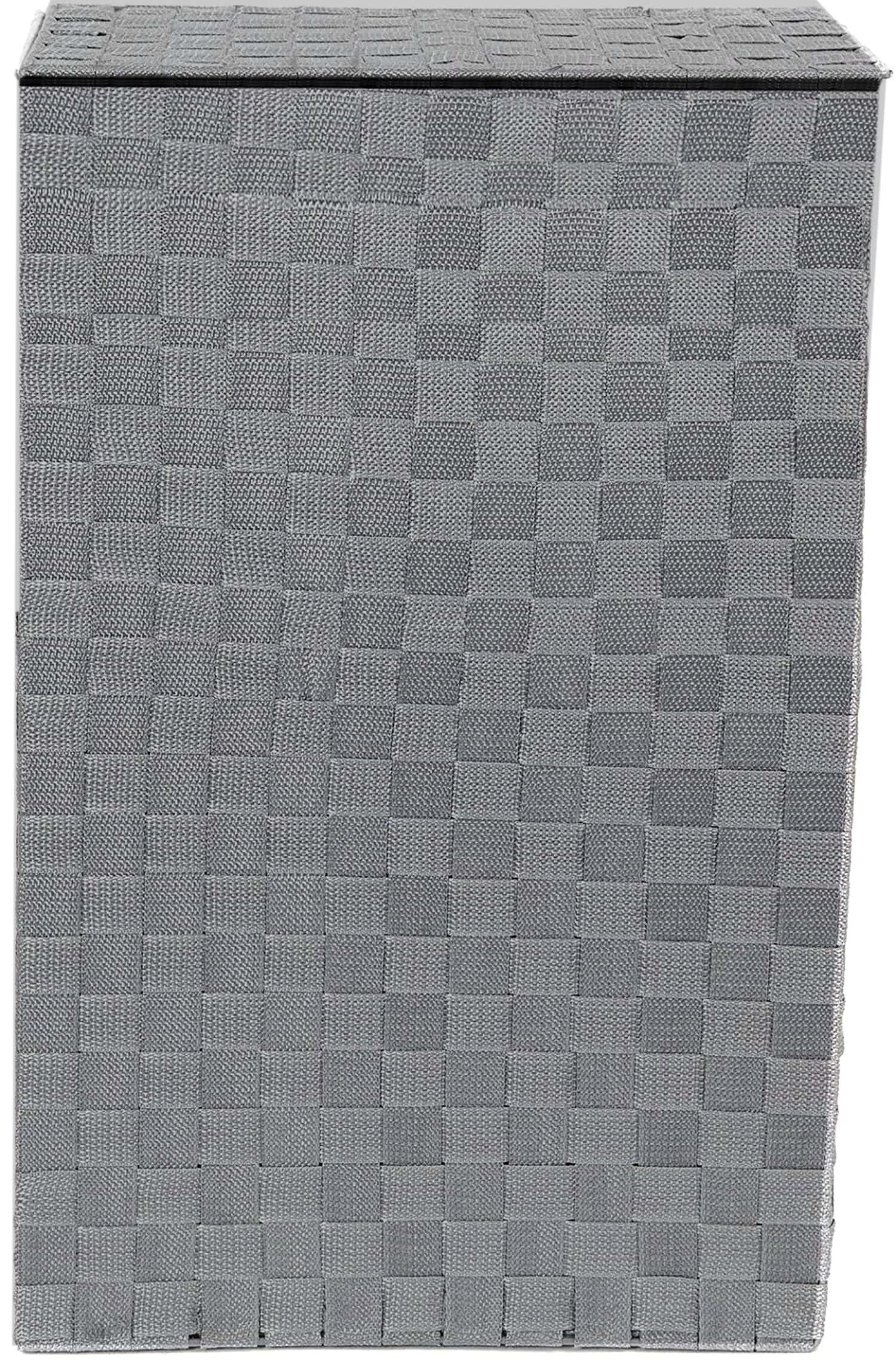 Panier de linge Sale, avec Couvercle, Panier de toile Grise pour ranger vos Vêtements 52,5x33,5 cm