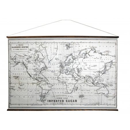 Lona de Lienzo Impresa, Decoración colgante de interior, Blanco y Negro, Cartel Impreso con Desplazamiento de Madera 110x73cm