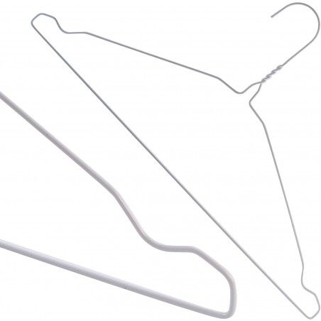 Grucce in Metallo Vestiti x10, Set di 10 Grucce Resistente, con Tacca per Appendere i Vestiti in 40,5 cm