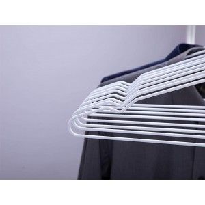 Perchas de Metal Ropa x10, Set de 10 Perchas Resistentes con Muesca para Colgar Ropa en 40,5 cm