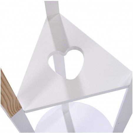 Wood coat rack, Child coat racks Original for Children, 6 Hangers. Practical, Functional and Stable 135x30 cm