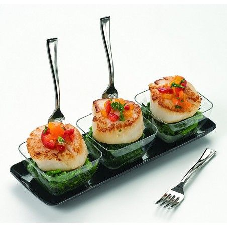 Set di Forchette per Cocktail, 3 Confezioni da 12 Pezzi, 36 Forcelle Cocktail usa e getta, Argento, Plastica, 10 " - Casa e
